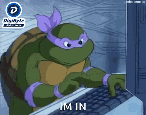 Ninja Turtle Typing GIF