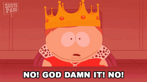 No God Damn It No Eric Cartman GIF
