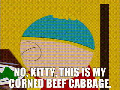No Kitty Corned Beef And Cabbage GIF