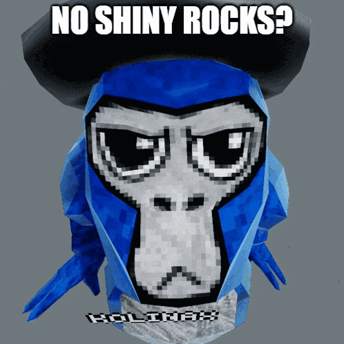 No Shiny Rocks Gorilla Tag Meme