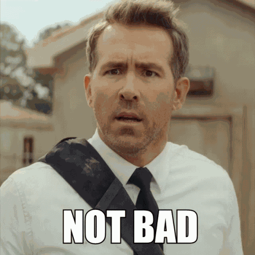 Not Bad Ryan Reynolds GIF