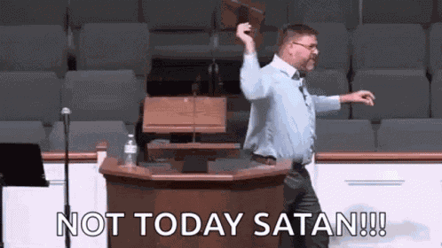 Not Today Satan Nope GIF