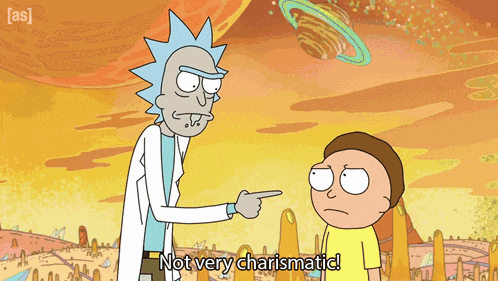 Not Very Charismatic Rick And Morty GIF