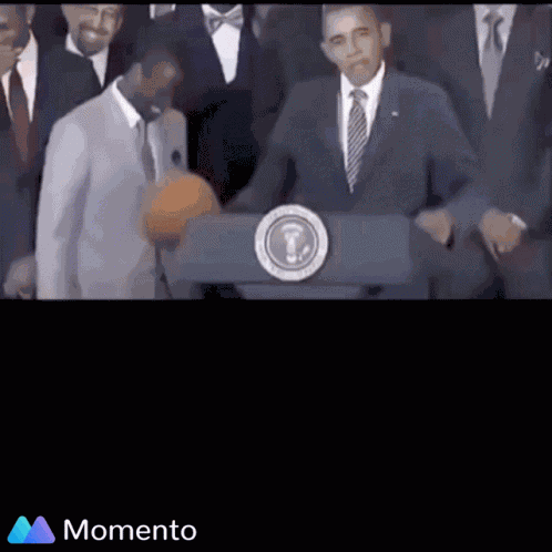 Obama Basketballin GIF