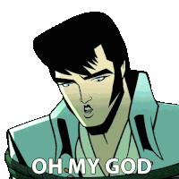 Oh My God Agent Elvis Presley Sticker