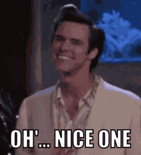 Oh Nice One Jim Carrey GIF