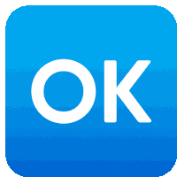 Ok Button Symbols Sticker