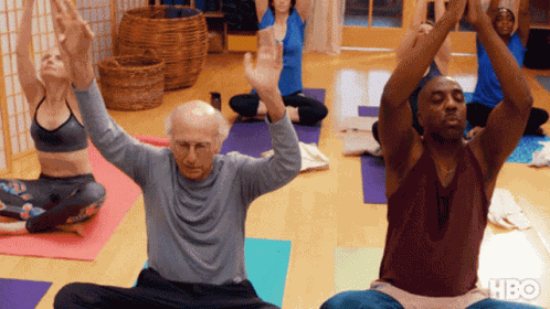 Old Man Yoga GIF
