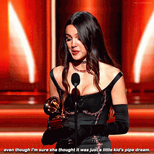 Olivia Rodrigo Grammys GIF