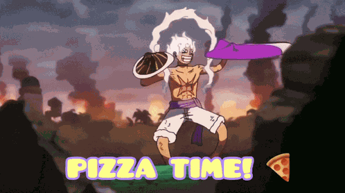 One Piece Luffy Pizzeria GIF