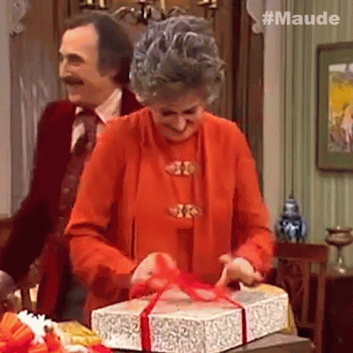Open The Present Maude Findlay GIF