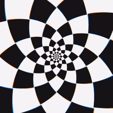 Optical Illusion Black White Square Spiral GIF