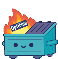 Optifine This Is Fine Sticker