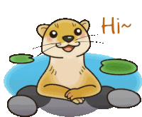 Otter Hi Sticker