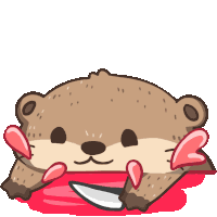 Otter Murder Sticker