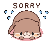 Otter Sorry Sticker