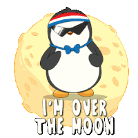 Over The Moon Im Over The Moon Sticker