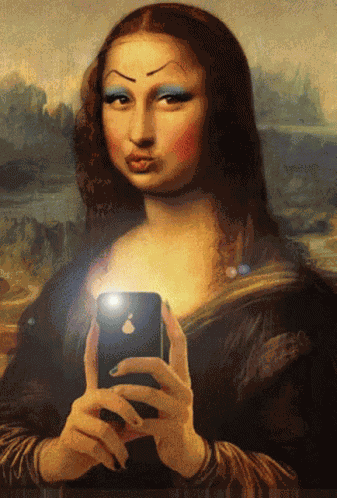 Painting Mona GIF