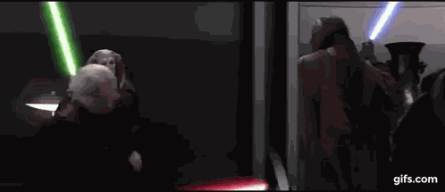 Palpatine Lightsaber Fight Palpatine Kill Jedi Masters GIF