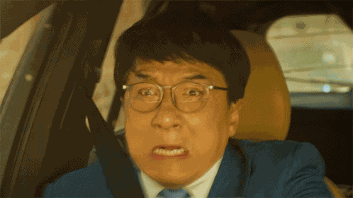 Panic Driving Jackie Chan GIF
