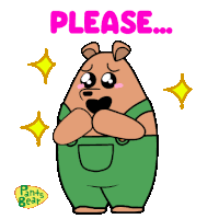 Pants Bear Please Sticker