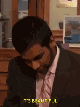Parks And Rec It'S Beautiful I'Ve Looked At This For Five Hours Now Tom Haverford GIF