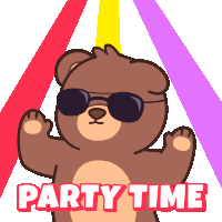 Party Hard Time To Party Sticker