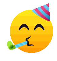 Partying Face Joypixels Sticker