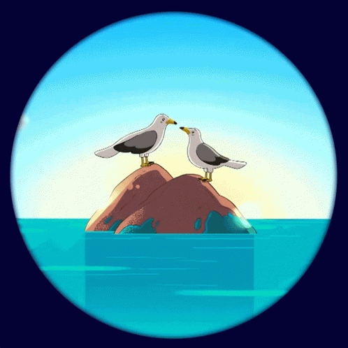Passarinhos Beijando Ursos Sem Curso GIF