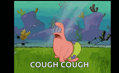 Patrick Coughing GIF