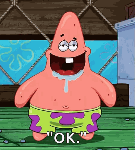 Patrick Drooling Patrick Star GIF
