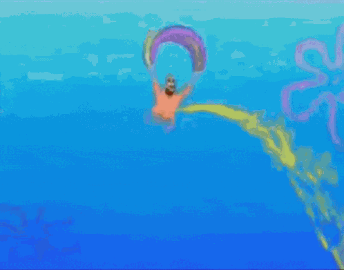 Patrick Peeing Spongebob GIF