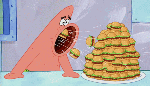 Patrick Star Krabby Patty GIF