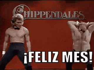 Patrick Swayze Y Chris Farley Desean Un Feliz Mes GIF