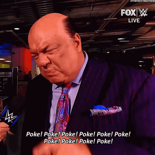 Paul Heyman Poke GIF