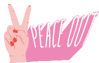 Peace Out Sticker