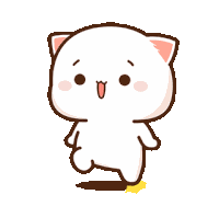 Peach And Goma Jumping Sticker