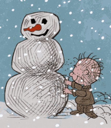 Peanuts Snowman GIF