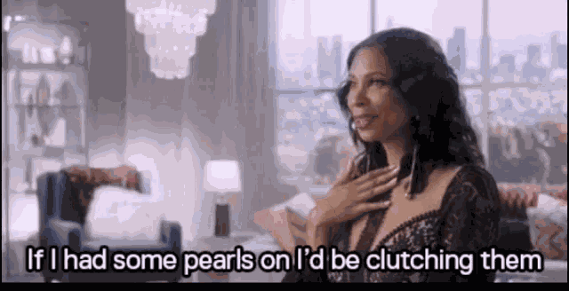 Pearls Clutching GIF