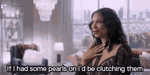Pearls Clutching GIF