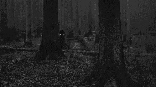 Peeking Ghost In Forest GIF
