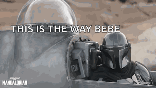 Peeping Mandalorian Warrior GIF