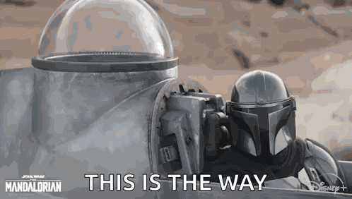 Peeping Mandalorian Warrior GIF
