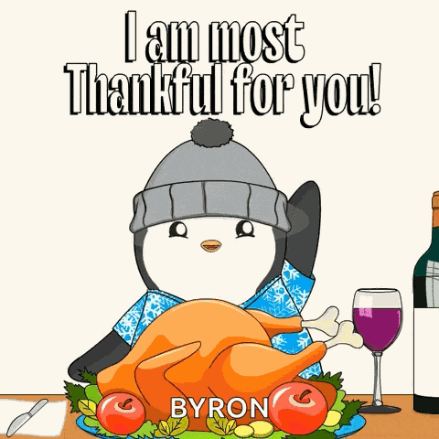 Penguin Thanksgiving GIF