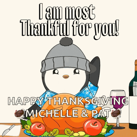 Penguin Thanksgiving GIF