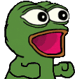 Pepe Excited Sticker