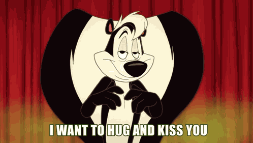 Pepe Le Pew Hug GIF