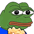 Pepe Weird Popcorn Watching Sticker
