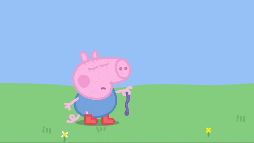 Peppa Pig Frogs And Worms And Butterflies GIF