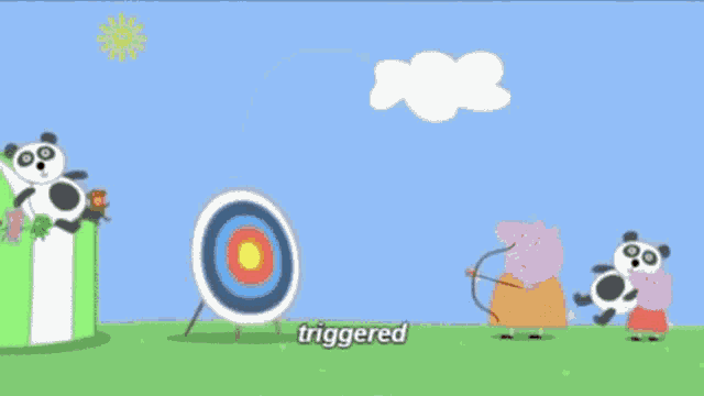 Peppa Pig Triggered GIF